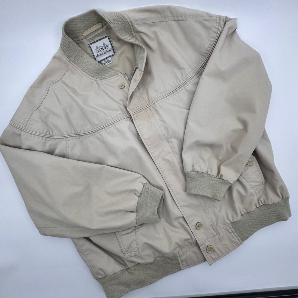 Vintage Y2K Classic Harrington Munsingwear‎ Mens Jacket Full Zip Button Up XL
